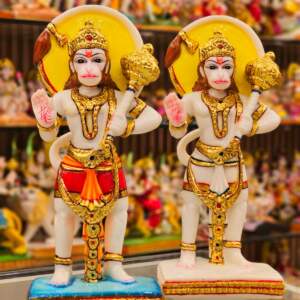 Hanuman Ashirwad 12" Cast Marble