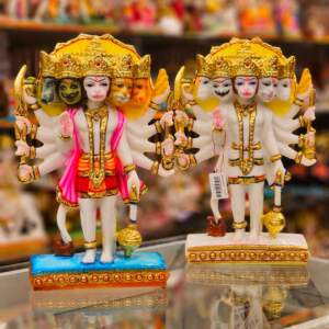 Hanuman Panchmukhi 12" Cast Marble