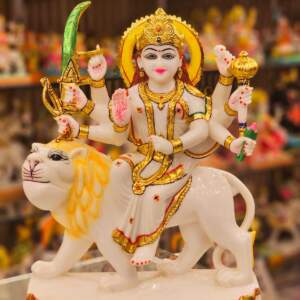Durga Maa 15" Cast Marble