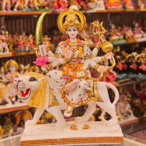 Durga Maa 18" Cast Marble